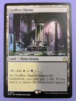 MTG Magic the Gathering: Ravnica Remastered: Godless Shrine #0277 Rare - NM - Image 1