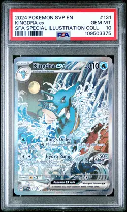 2024 POKEMON SVP EN-SV BLACK STAR PROMO #131 KINGDRA EX PSA 10 - Image 1