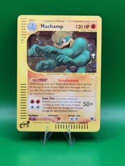 Pokemon Machamp Holo Expedition Base Set E Series Holo LP 16/165 - Image 1