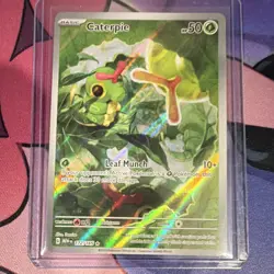 Pokemon Caterpie 172/165 SV: Scarlet & Violet 151 Illustration Rare Holo TCG - Image 1