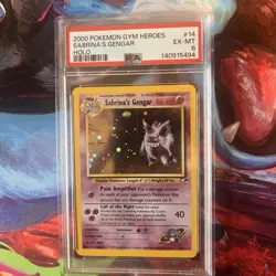 Pokemon 2000 Gym Heroes Holo #14 Sabrina's Gengar PSA 6 - Image 1
