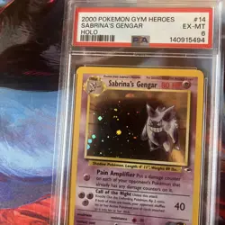 Pokemon 2000 Gym Heroes Holo #14 Sabrina's Gengar PSA 6 - Image 2
