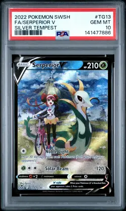 2022 Pokemon Sword & Shield Silver Tempest Serperior V #TG13 PSA 10 - Image 1