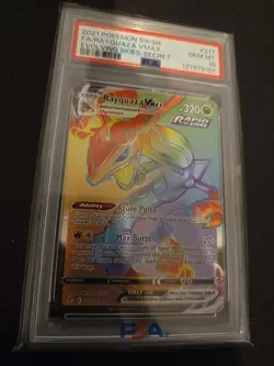 Pokemon TCG Rayquaza VMAX 217/ SWSH Holo Secret Rare Gem Mint PSA 10 - Image 2