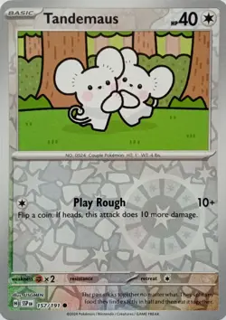 157/191 TANDEMAUS REVERSE HOLO SURGING SPARKS POKEMON CARD - Image 1