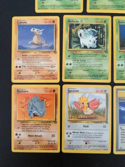 Vintage Pokemon Lot - 8x Jungle Set 1995, 96, 98, 1999 Wizards Cubone Rhyhorn LP - Image 3