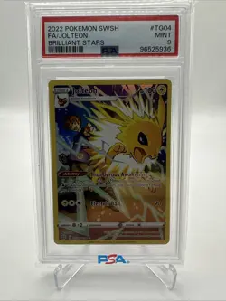 2022 POKEMON SWORD & SHIELD BRILLIANT STARS #TG04 FULL ART/JOLTEON PSA 9 - Image 1