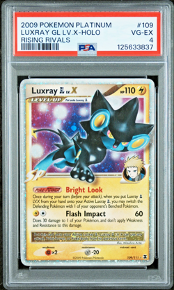 PSA 4 2009 Pokemon Platinum Rising Rivals Luxray Lv.X Holo Foil 109/111 Rare - Image 1