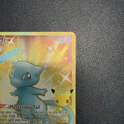 Mew 25/25 Pokemon TCG SWSH Celebrations 25th Anniversary Gold Holo Rare - Image 3