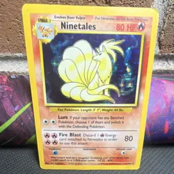 Pokemon Ninetales Holo Rare Base Set Wizards 12/102 1999 English - Image 1
