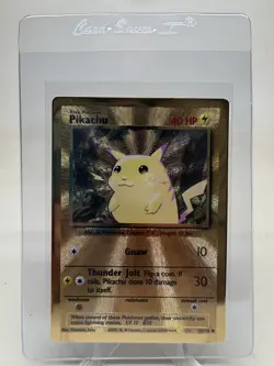 2021 Pokemon Celebrations UPC Promo Gold Metal Pikachu 58/102 NEAR MINT - Image 1