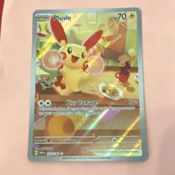 Pokemon Plusle 193/182 SV04: Paradox Rift Illustration Rare Holo - Image 1