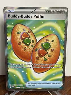 Buddy-Buddy Poffin 167/132 Me01: Mega Evolution Holo Pokemon English - Image 1