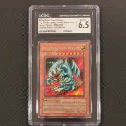 Yu-Gi-Oh! Blue-Eyes Toon Dragon Magic Ruler 1st Ed Secret Rare CGC 6.5 MRL-000 - Image 1