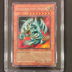 Yu-Gi-Oh! Blue-Eyes Toon Dragon Magic Ruler 1st Ed Secret Rare CGC 6.5 MRL-000 - Image 2
