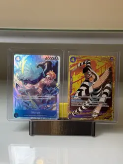 One Piece TCG LOT - Mr.2 Bon Kurei (Bentham) EB01-061 SEC & Marco PRB02-008 SR - Image 1