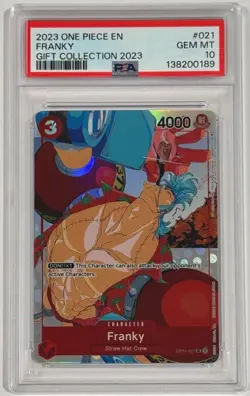 2023 One Piece Franky OP01-021 Gift Collection PSA 10 Gem Mint English - Image 1