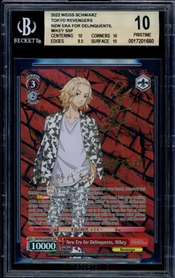 2022 Weiss Schwarz Tokyo Ravagers New Era For Delinquents, Mikey SSP BGS 10 - Image 1