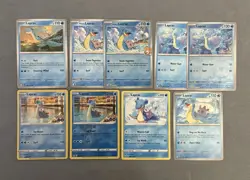 Pokemon TCG Lapras Bundle – 9 Cards NM Condition - Image 1