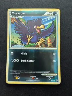 M/NM Pokemon Murkrow Reverse Holo Card 59/90 Undaunted - Image 1