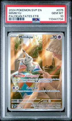PSA 10 MIMIKYU 075 | Paldean Fates SVP Promo Graded Pokemon Card - Image 1