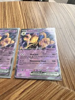 Alakazam EX No Star ERROR Holo + Regular Promo Card Both Variants Pokemon 151 - Image 2