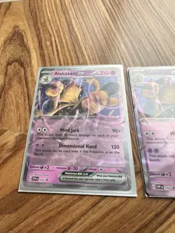 Alakazam EX No Star ERROR Holo + Regular Promo Card Both Variants Pokemon 151 - Image 3