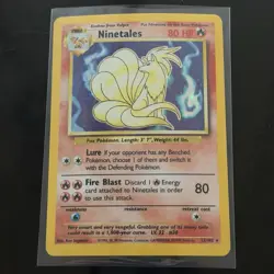 Pokemon TCG Ninetales Base Set Holo Unlimited Rare Card 12/102 - Image 1