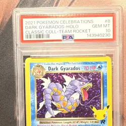 PSA 10 GEM MINT Dark Gyarados 8 Celebrations Classic Collection HoloPokemon Card - Image 3