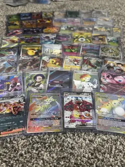 Pokemon TCG Foil Card Lot 50 Cards English Illustration/Double Rare and Trainers - Image 1