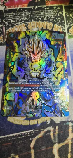 Dragon Ball Super Card Game Fusion World Vegeta FB01-096 SR Ultimate Battle Alt - Image 1