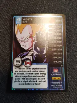 Ultra Rare Foil Vegeta Panini Card Game Dragon Ball Z - Image 1