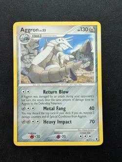M/NM Pokemon Aggron Regular Card 14/111 Rising Rivals - Image 1