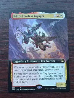 1x BORDERLESS AKIRI, FEARLESS VOYAGER - Commander - MTG - Magic the Gathering - Image 1