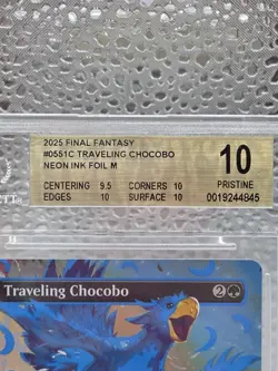 Traveling Chocobo (Borderless) (Neon Ink Blue) Final Fantasy Foil Beckett 10 - Image 2