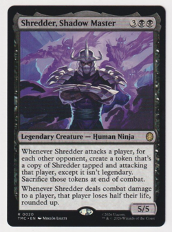 Shredder, Shadow Master Commander TMNT TMC 0020 R Rare Regular NM MTG Magic - Image 1