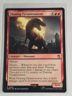 Flaming Tyrannosaurus R Universes Beyond: Doctor Who 85 LP - Image 1