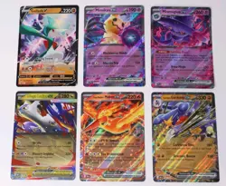 Pokemon Card Ex Lot 1 Mega 4 Regular Ex 1 V Card 6 Card Total NM Condition TCG - Image 1