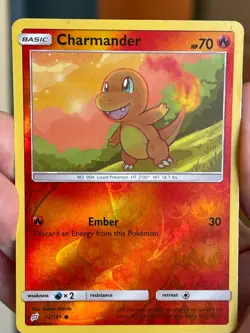 POKEMON CHARMANDER 12/181 COMMON REVERSE HOLOFOIL TEAM UP LP CARD - Image 1