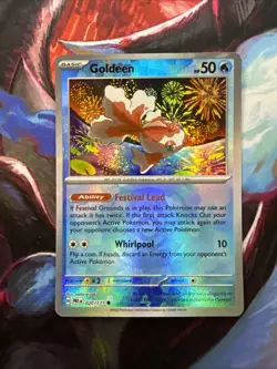 Pokemon Goldeen 020/131 Prismatic Evolutions Master Ball Pattern Holo - Image 1