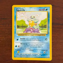 Squirtle 63/102 Common Base Set 4th Print 1999-2000 UK Pokemon Card - Image 1