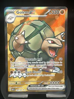 Pokemon TCG Golem EX 189/165 Scarlet & Violet 151 Ultra Rare NM - Image 1