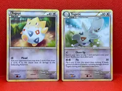 Pokemon Tcg Togepi 70/90 & Togetic 39/90 HGSS Undaunted Non Holo - Image 1