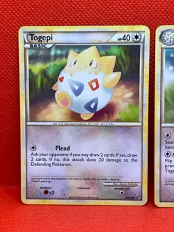 Pokemon Tcg Togepi 70/90 & Togetic 39/90 HGSS Undaunted Non Holo - Image 2