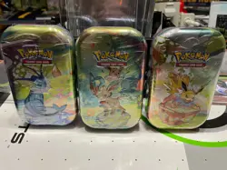 2025 Pokemon TCG Prismatic Evolutions Mini Tins Factory Sealed - Image 1