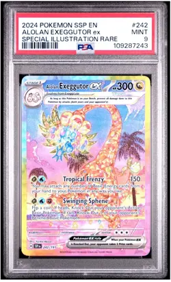2024 Pokemon SSP en Alolan Exeggutor EX Special Illustration Rare #242 PSA 9 - Image 1