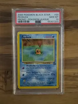 Pokemon League BLACK STAR PSYDUCK PROMO #20 PSA 10 Cert # 65307203 - Image 1