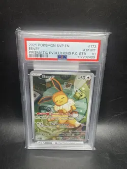 Pokemon Center Stamp Promo Eevee Prismatic Evolutions ETB SVP EN 173 PSA 10 - Image 1