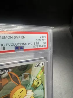 Pokemon Center Stamp Promo Eevee Prismatic Evolutions ETB SVP EN 173 PSA 10 - Image 2