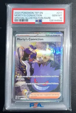 Morty’s Conviction 211/162 PSA 10 - Temporal Forces Pokemon - Image 2